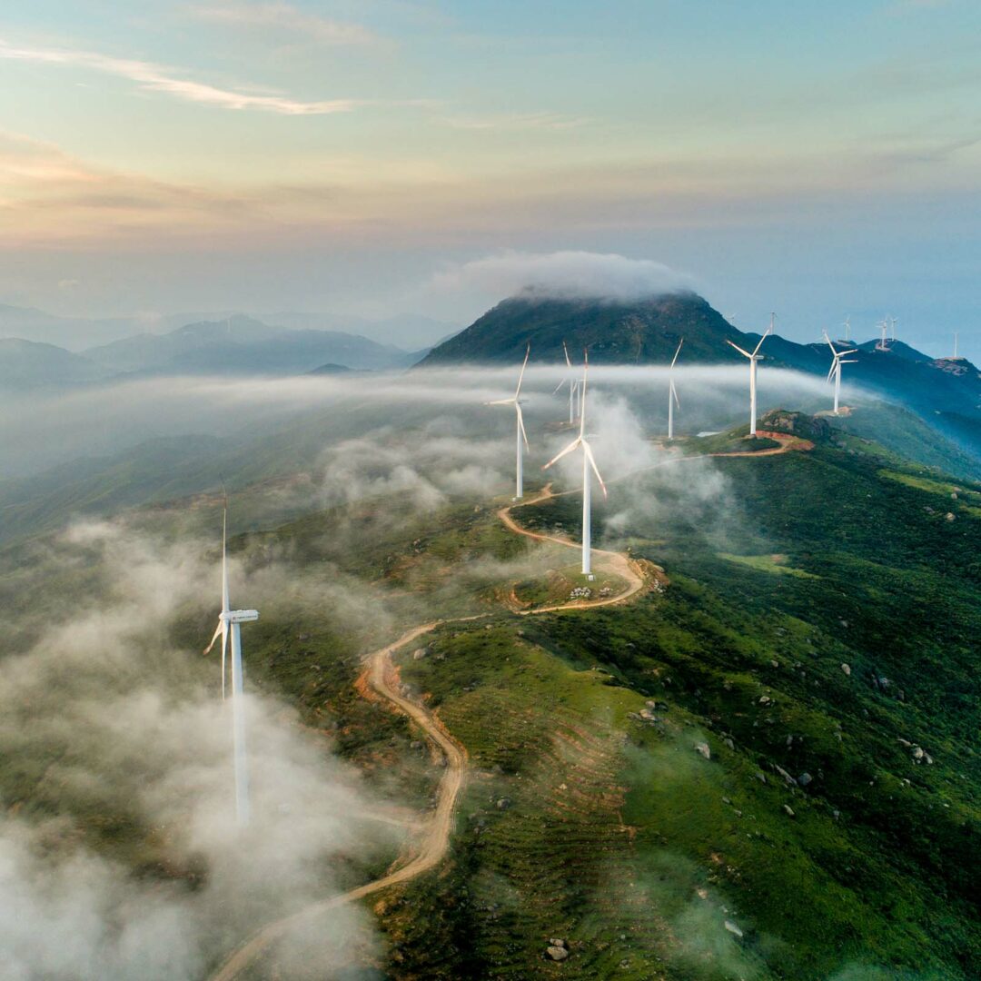 High-angle aerial photos of wind power High-angle aerial photos of wind power