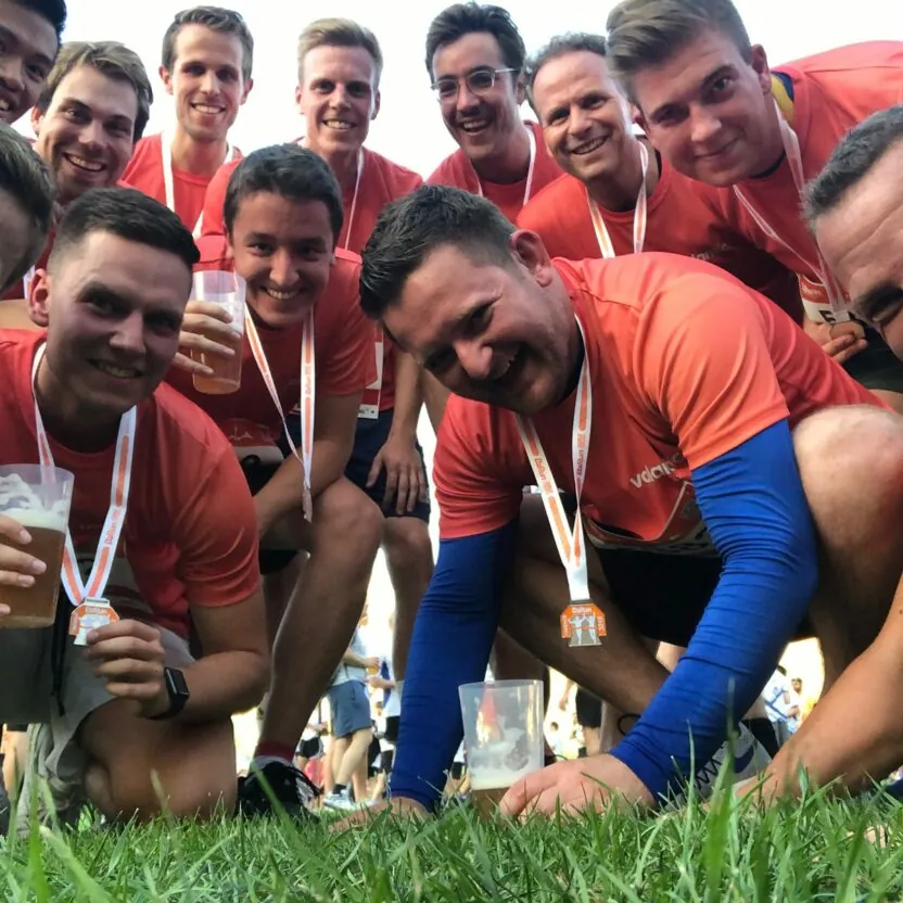 Picture of valantic employees doing sports