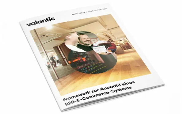 Whitepaper: Framework zur Auswahl eines B2B-E-Commerce-Systems Bild des valantic Whitepapers: Framework zur Auswahl eines B2B-E-Commerce-Systems