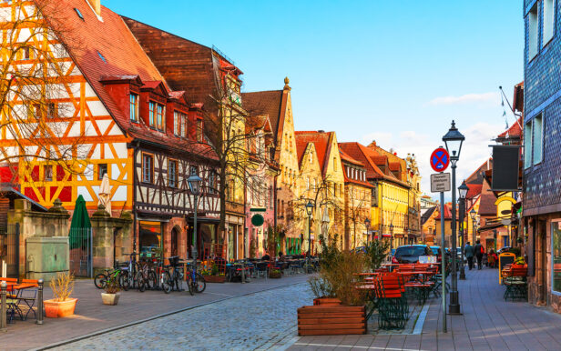City view of Fürth, branch of valantic people