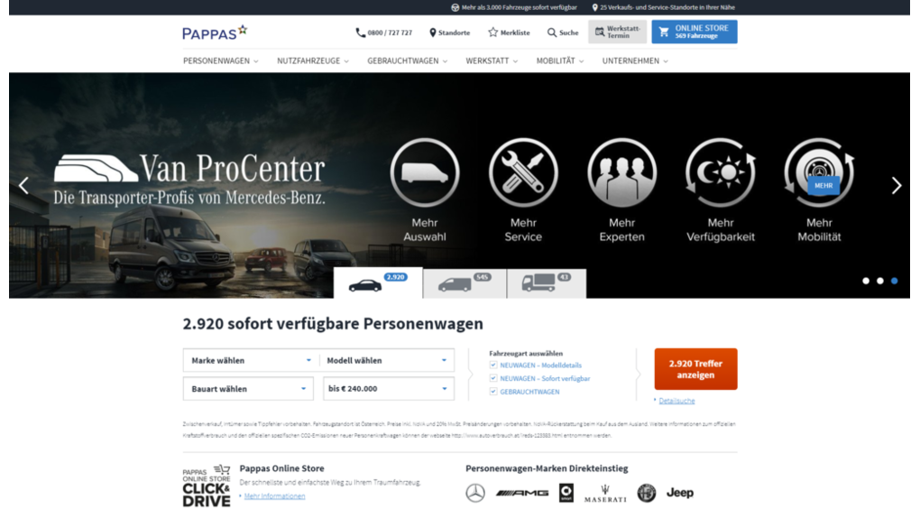 valantic-cx-pappas Pappas Website unterstützt von Pimcore DXP & valantic