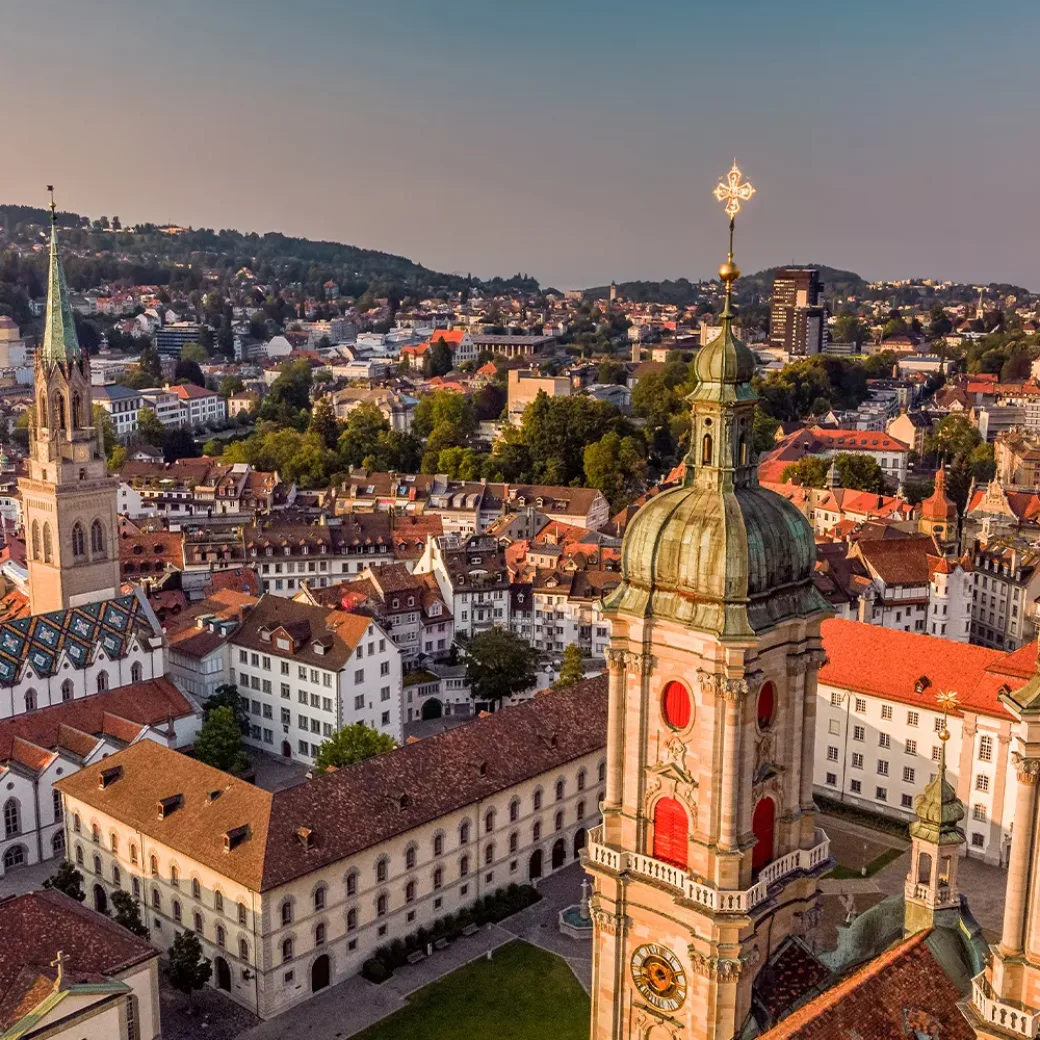 image_valantic_st-gallen City view of St. Gallen, branch valantic Customer Engagement & Commerce (CEC)