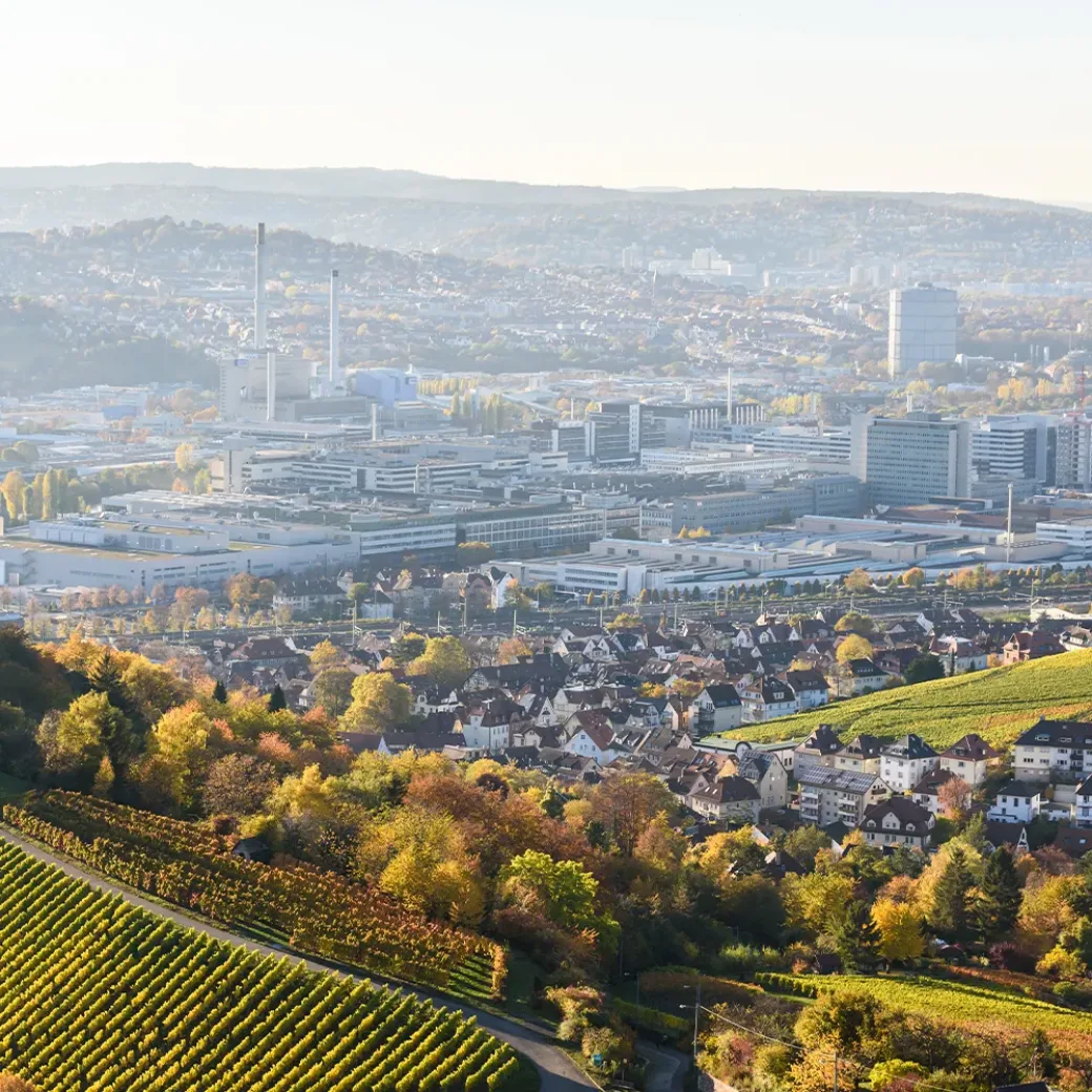 Stadtansicht von Stuttgart, Standort von valantic Stadtansicht von Stuttgart, Standort von valantic